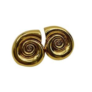 Electric Picks Gold Snail Earrings